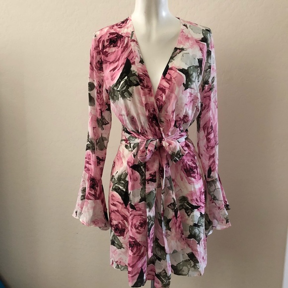 Stone Cold Fox Floral Rose Dress Robe Boho Besos - Picture 2 of 7